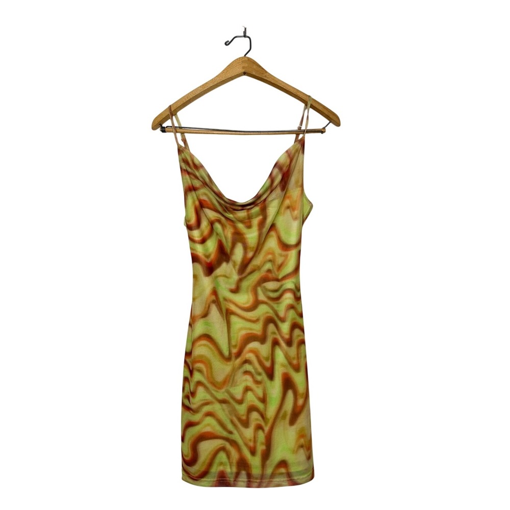 Cider Retro Print Sleeveless Mini Dress Small S